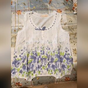Cotton floral sleep/summer top